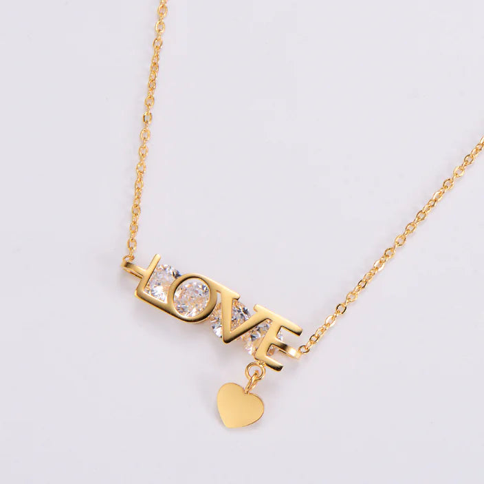 18K Gold-Plated Love Necklace - Harajuku Style for Women