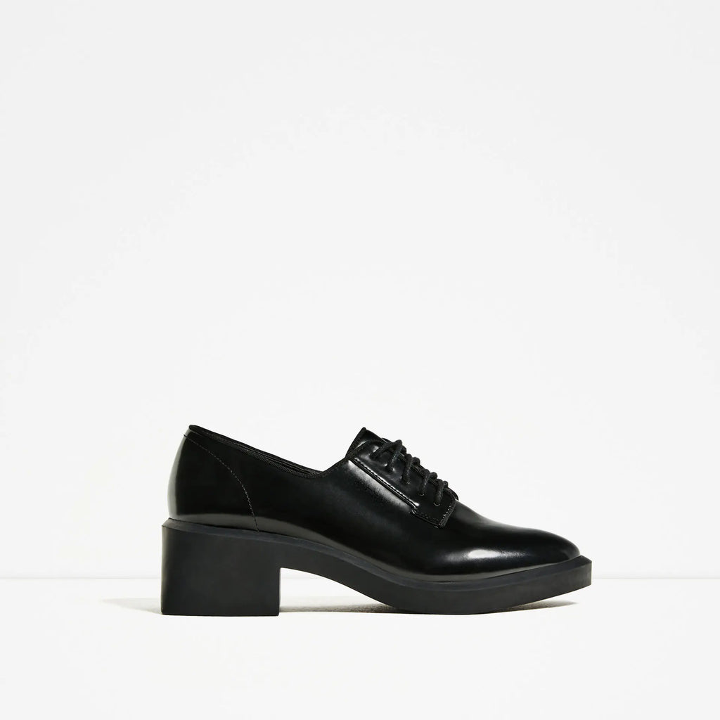 Women's British Style Thick-Soled Lace-Up Shoes