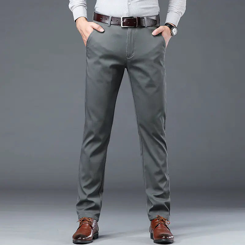 Men's Loose Straight Stretch Pants for Business Activities