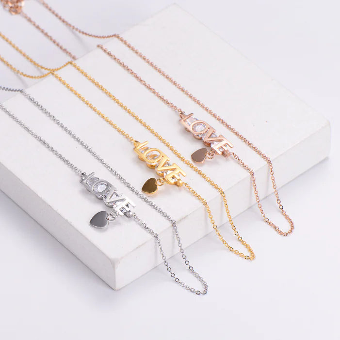 18K Gold-Plated Love Necklace - Harajuku Style for Women