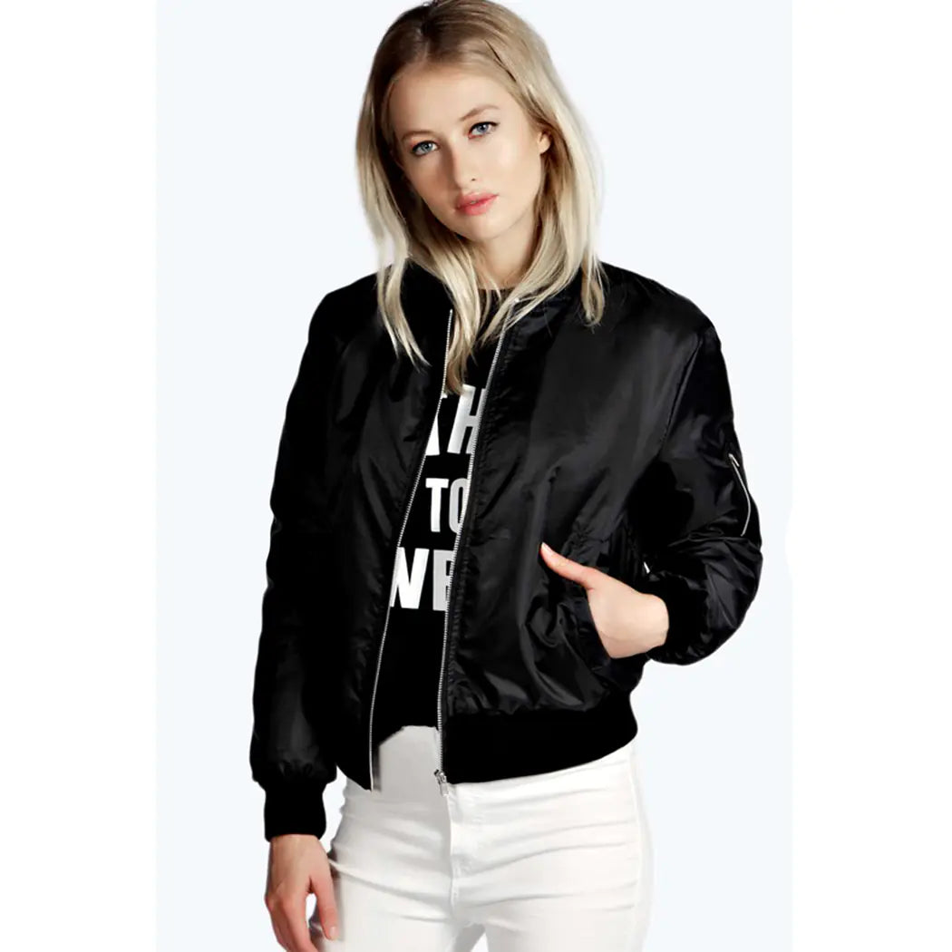Trendy Short Zip Top with Jacket for Women