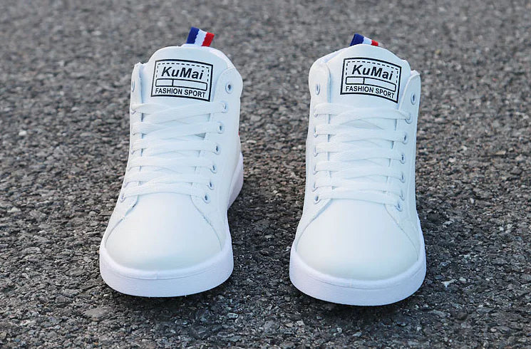 Trendy Casual High Top Sneakers - Korean British Style