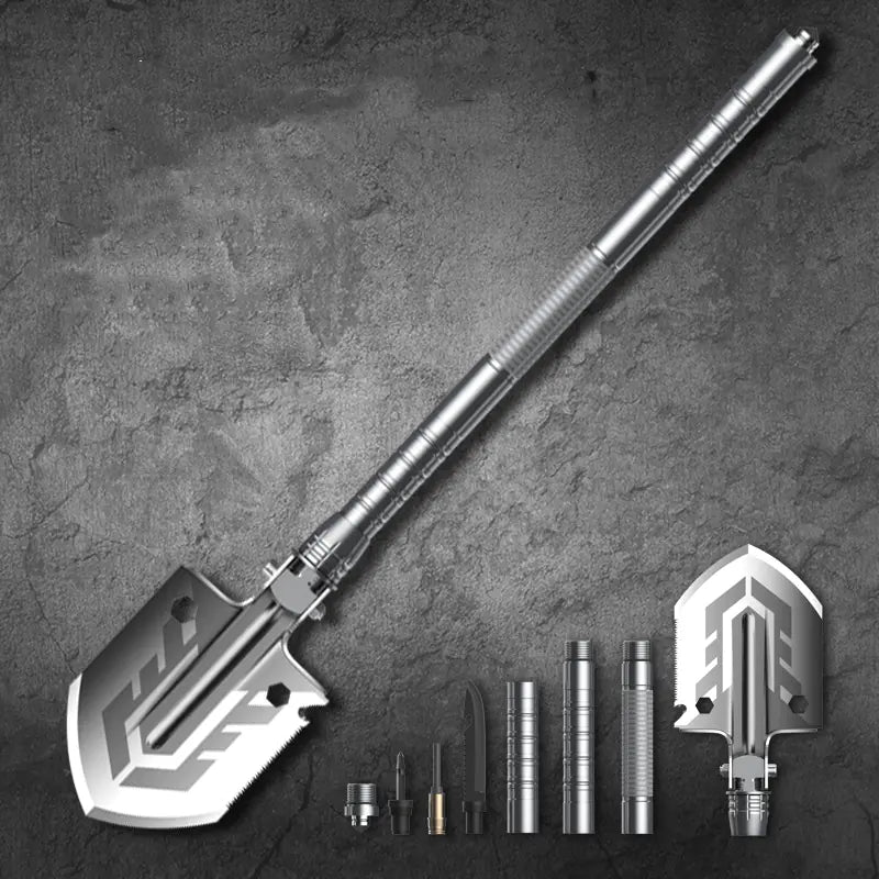 Multifunctional Outdoor Shovel with Fire Starter
