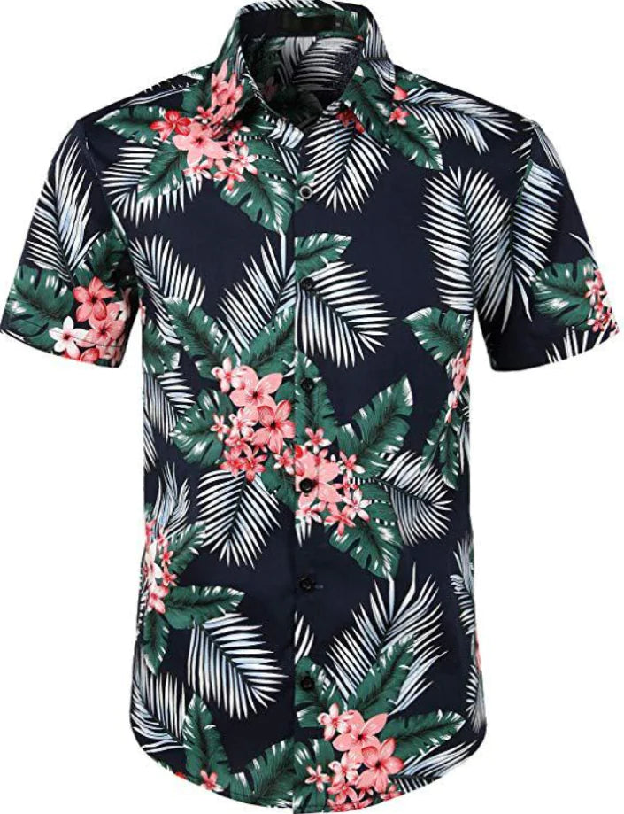 Men's 3D Digital Print Short Sleeve Shirt