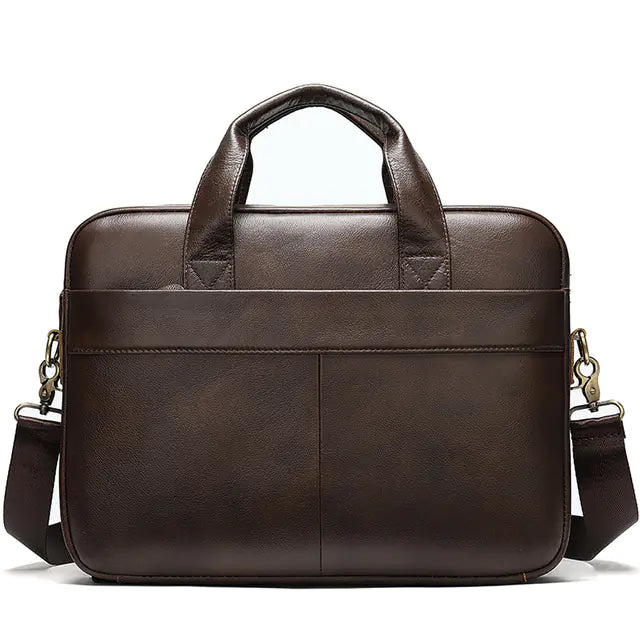 Classic Genuine Leather Men's Briefcase for Laptop