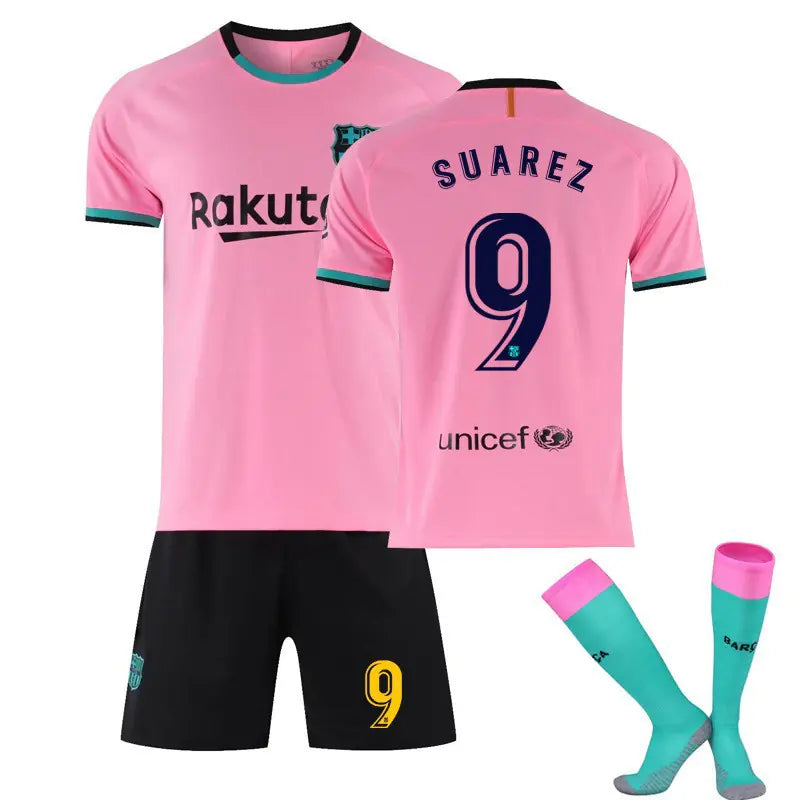 Kids' Messi 10 Barcelona Jersey Set for Soccer