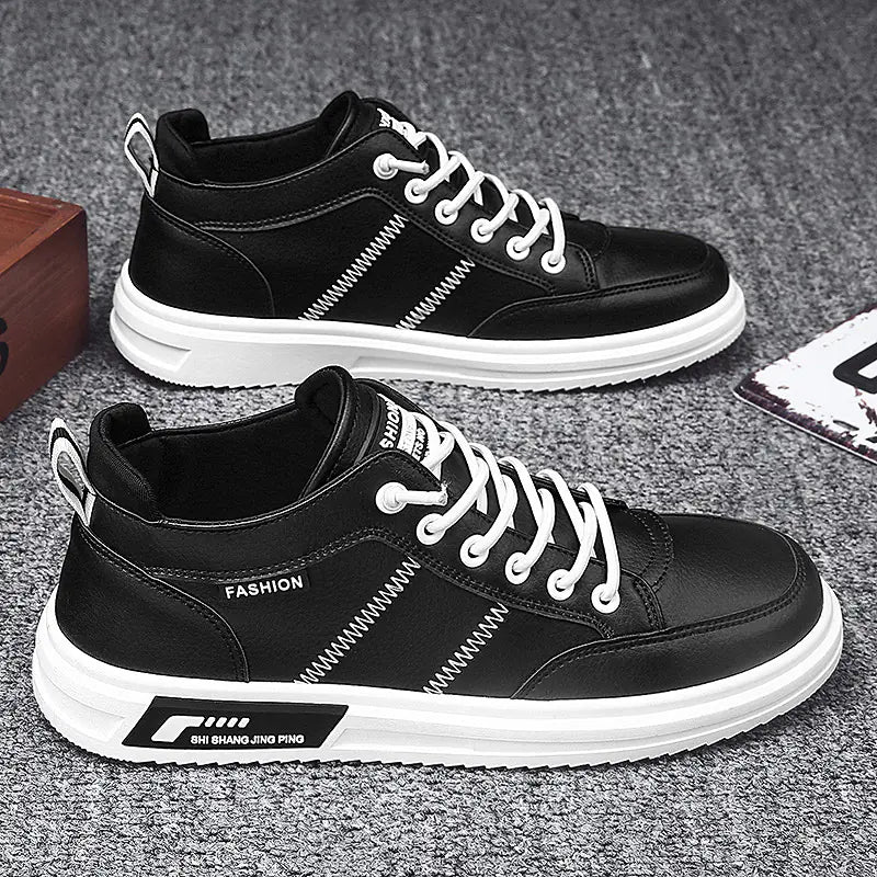 Autumn High-Top Korean Style Canvas Sneakers for Men