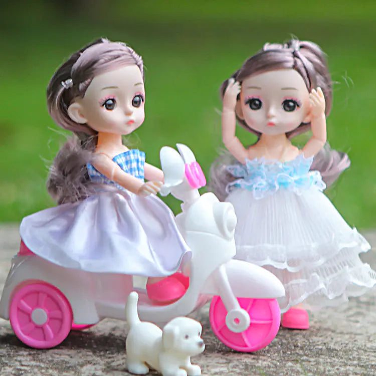 17cm BJD Princess Doll Dress-Up Set for Girls (8 Pieces)