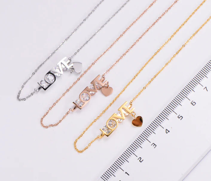 18K Gold-Plated Love Necklace - Harajuku Style for Women
