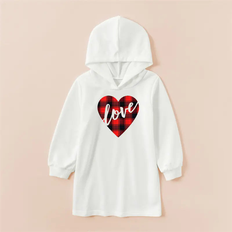White Mother-Daughter Matching Sweater Dress Set