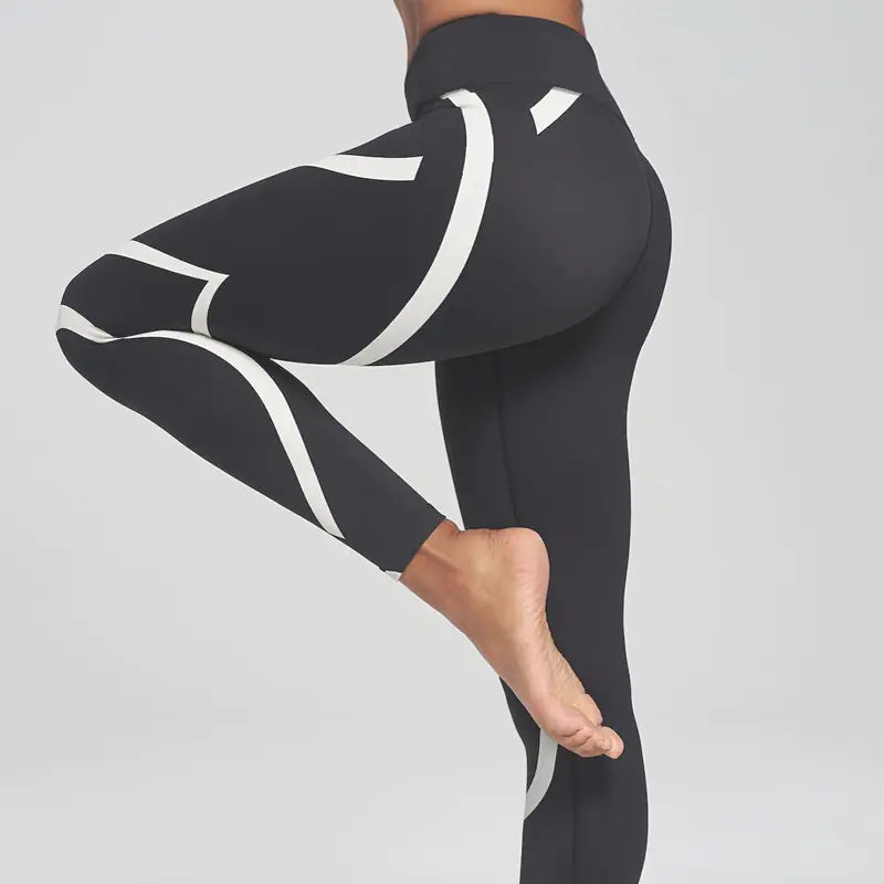 Printed Gray Leggings for Women - Summer Yoga Pants
