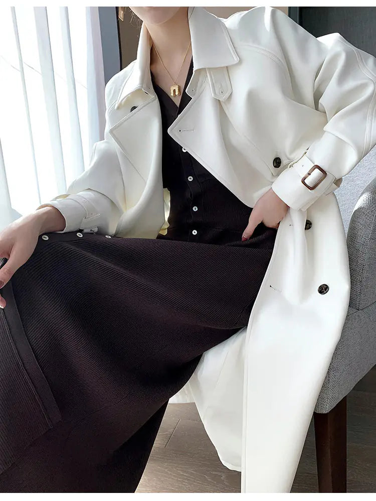 Loose Coat for Women in British Style