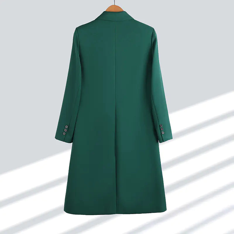 Double-Breasted Woolen Coat for Women Plus Size