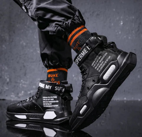 High-Top Casual Sneakers for Men, Size 45-46