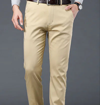 Men's Loose Straight Stretch Pants for Business Activities