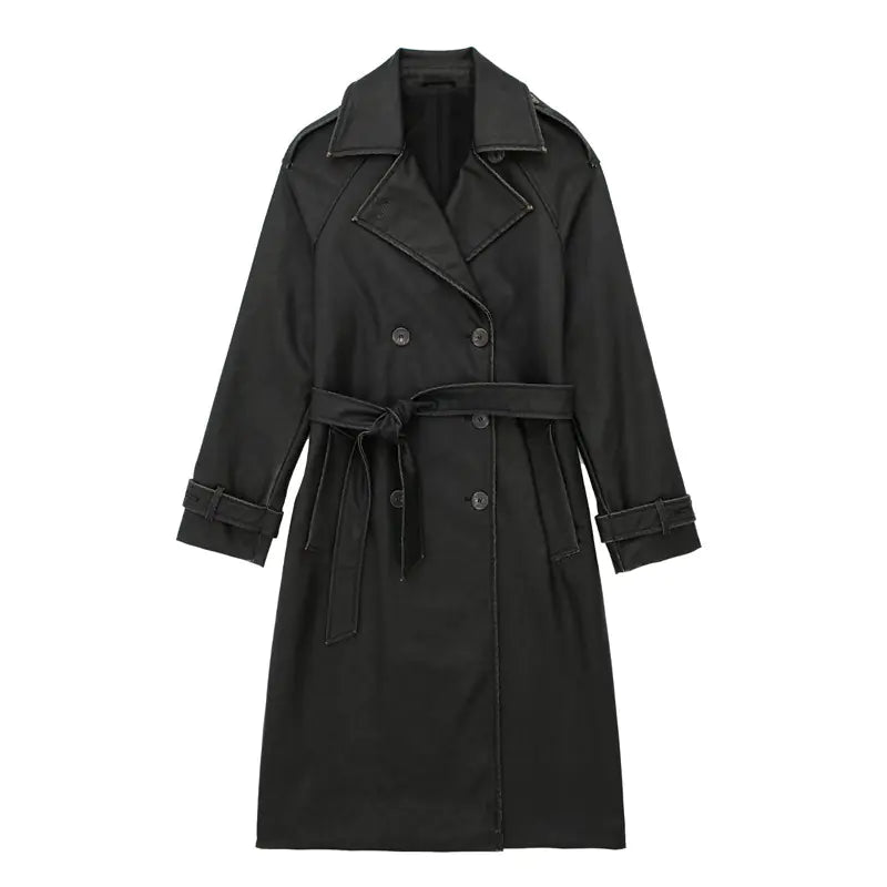 2023 Vintage Style Double-Breasted Trench Coat for Women