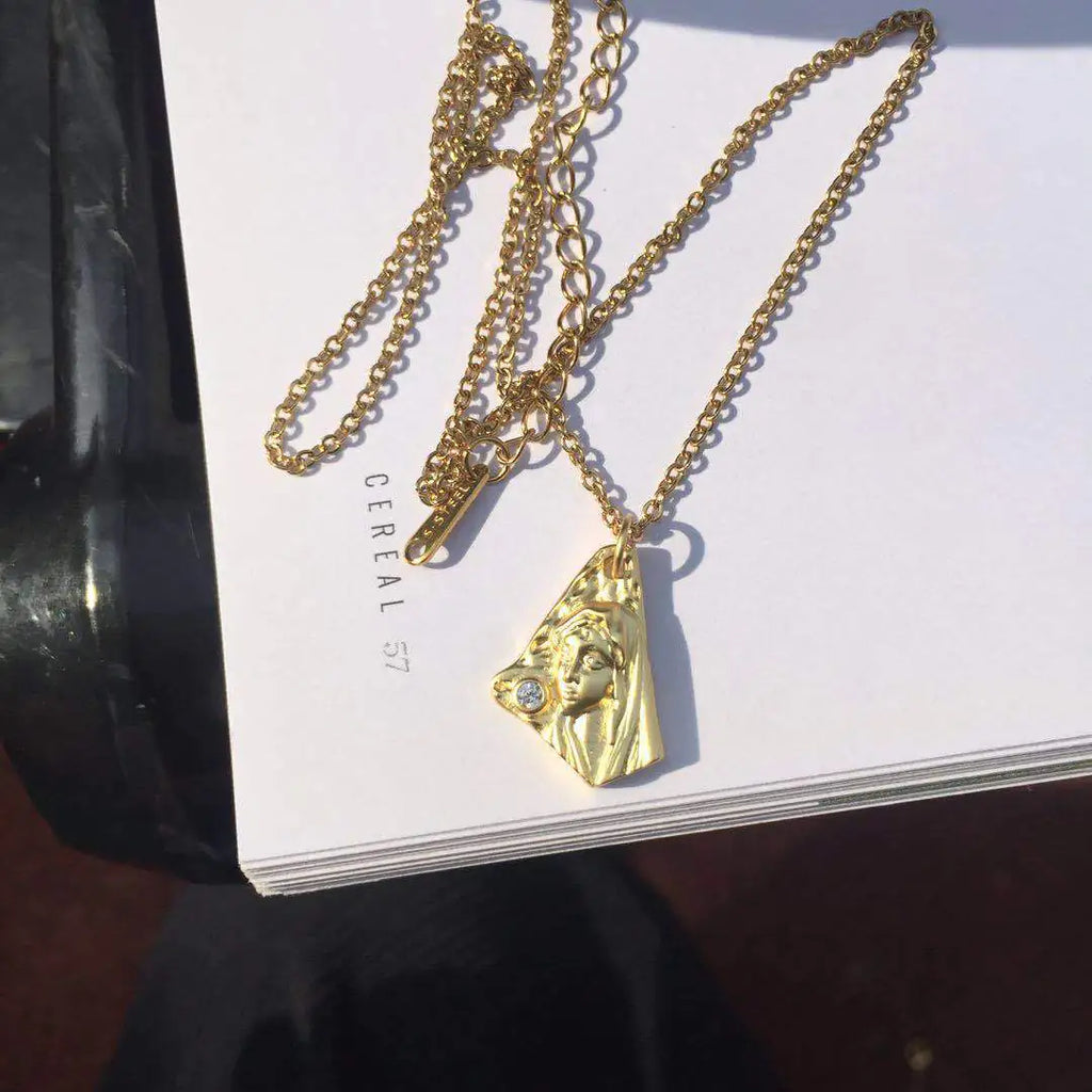 18K Gold Titanium Steel Irregular Choker Necklace