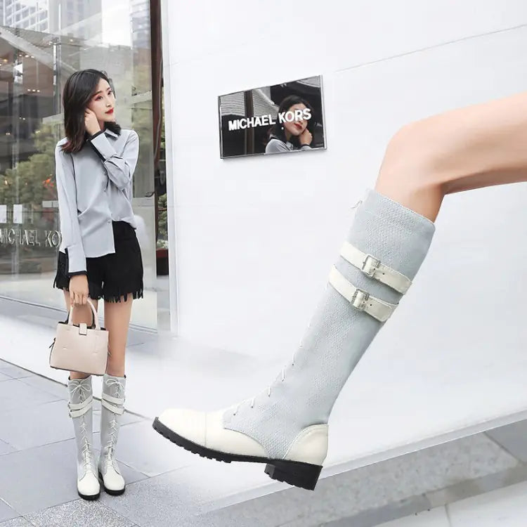 Autumn Women's Over-the-Knee Denim Boots