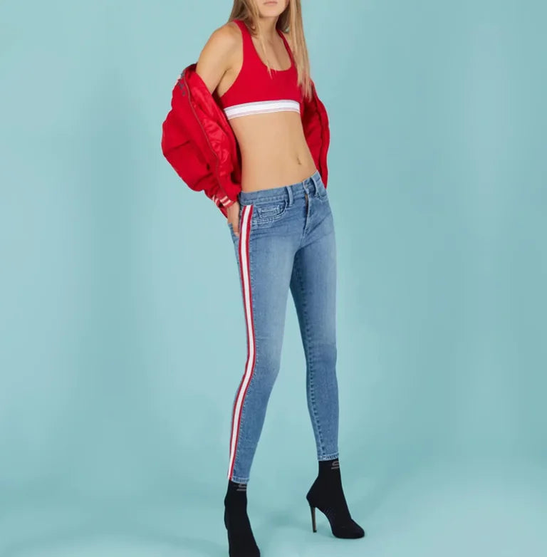 Pencil Pants, Jeans, 9-Point Slim Fit Trousers