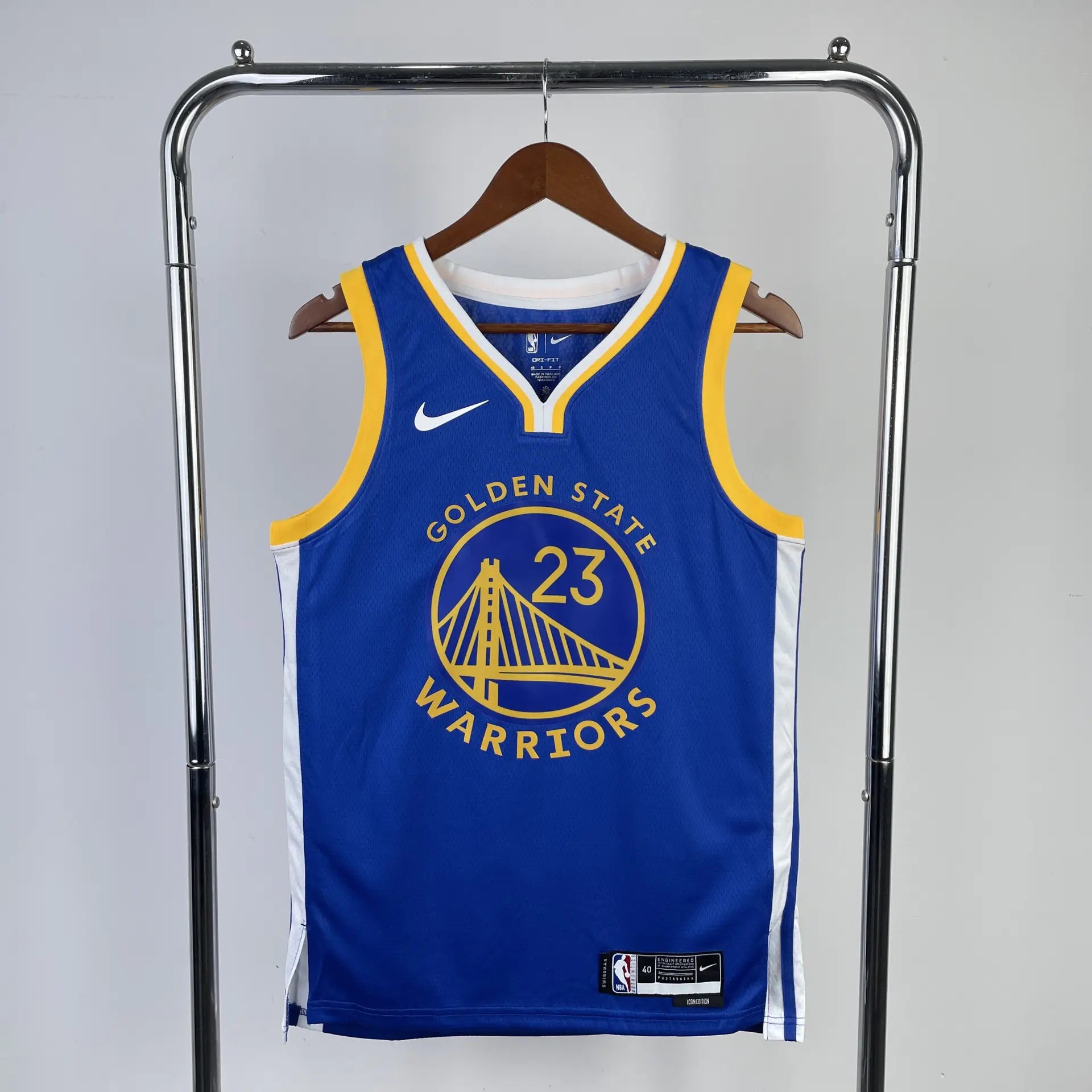 Warriors 23 Season Blue Jerseys: Curry, Thompson, Durant