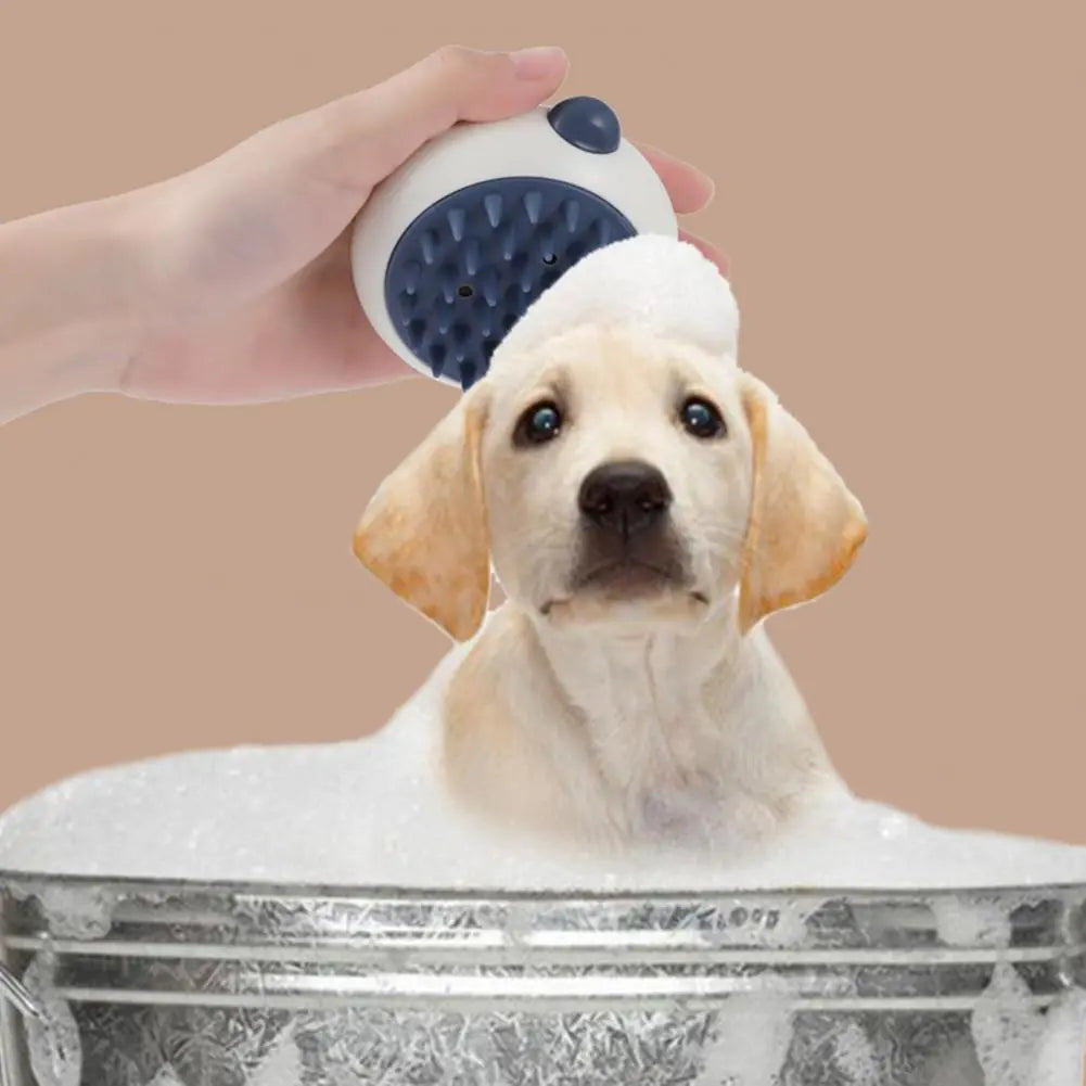 Silicone Dog Bath Brush with Soft Teeth for Pets