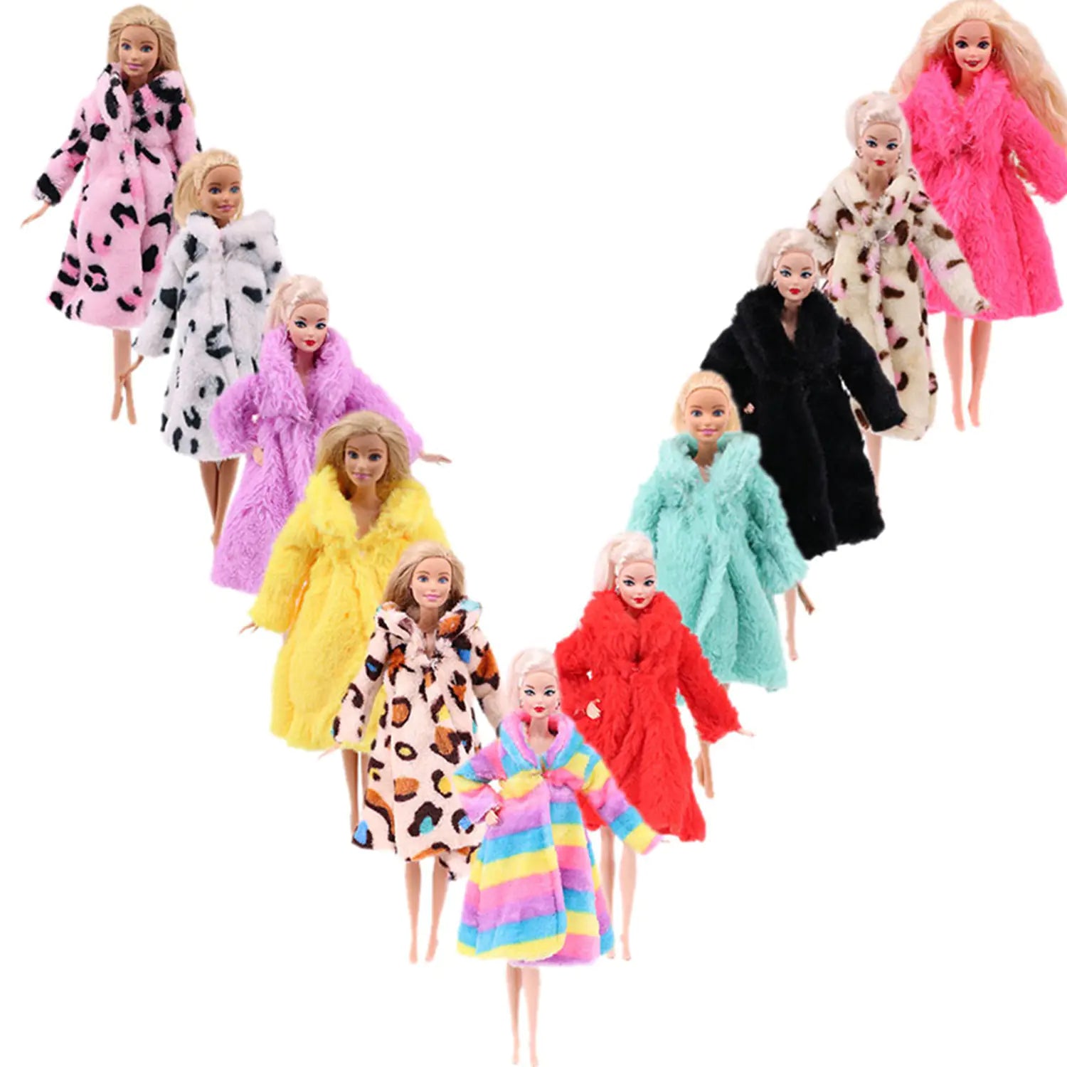 New Barbie Plush Coat for 26-30cm Dolls
