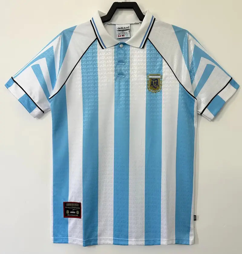 Retro Argentina Football Jersey Short Sleeve (Single Item)
