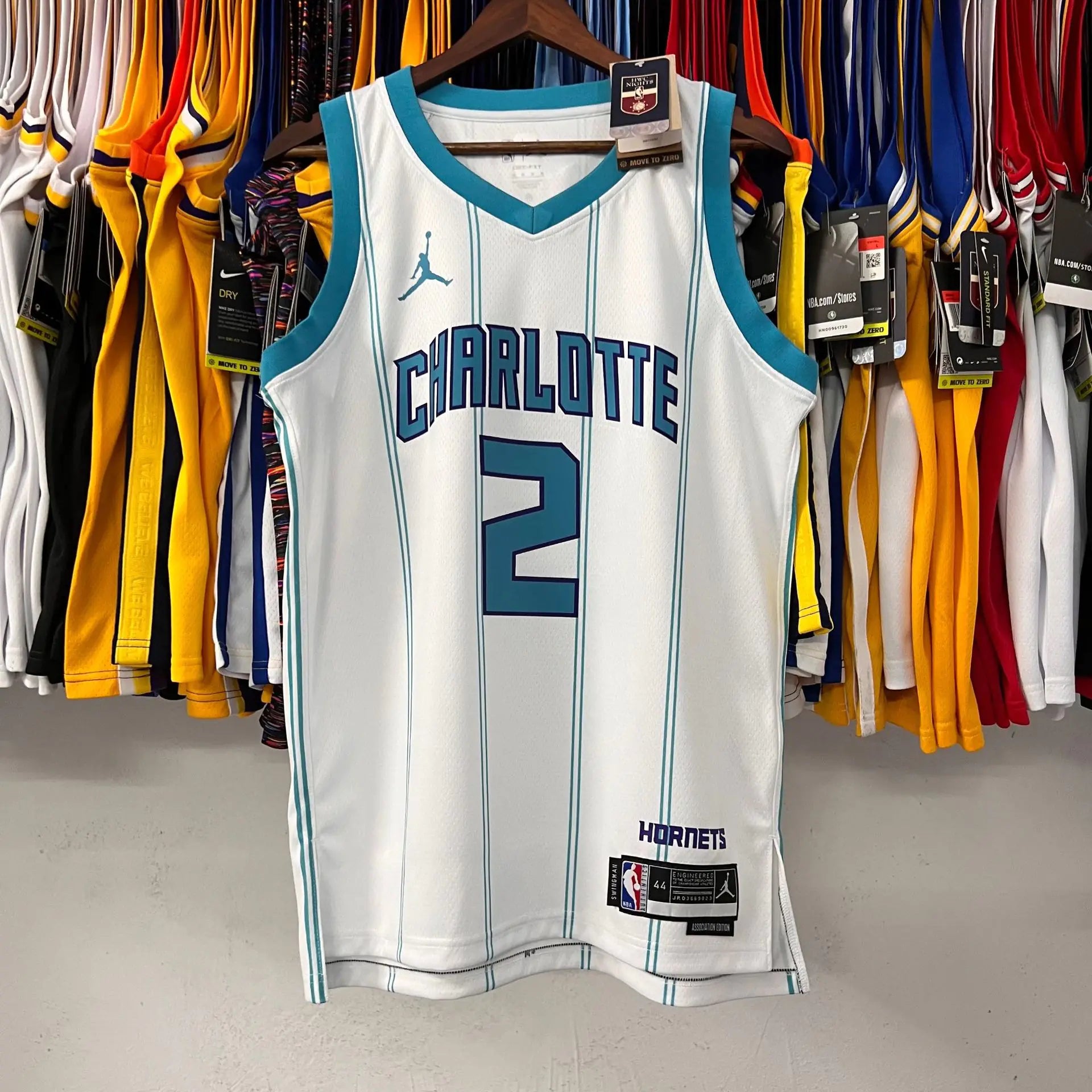 Hornets 2023 Season White Blue NBA Jerseys (Quick-Dry)
