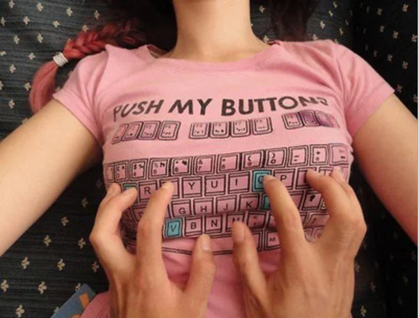 Camiseta divertida de teclado para mujer
