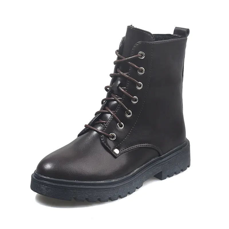 Botines Martin para mujer - Tacón bajo grueso (estilo británico)