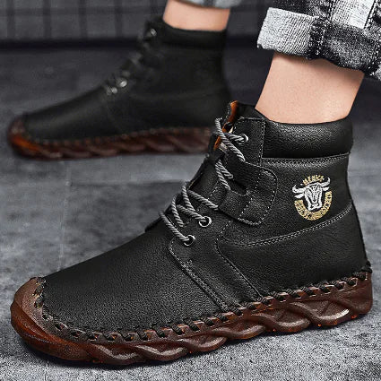 Retro High-Top Casual Tooling Boots for Trendy Look