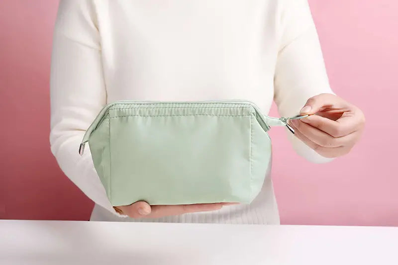 Portable Waterproof Solid Color Makeup Bag for Travel