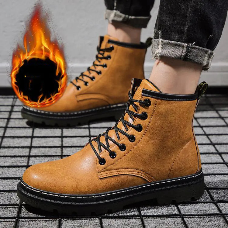 Men's British Style High-Top Winter Martin Boots