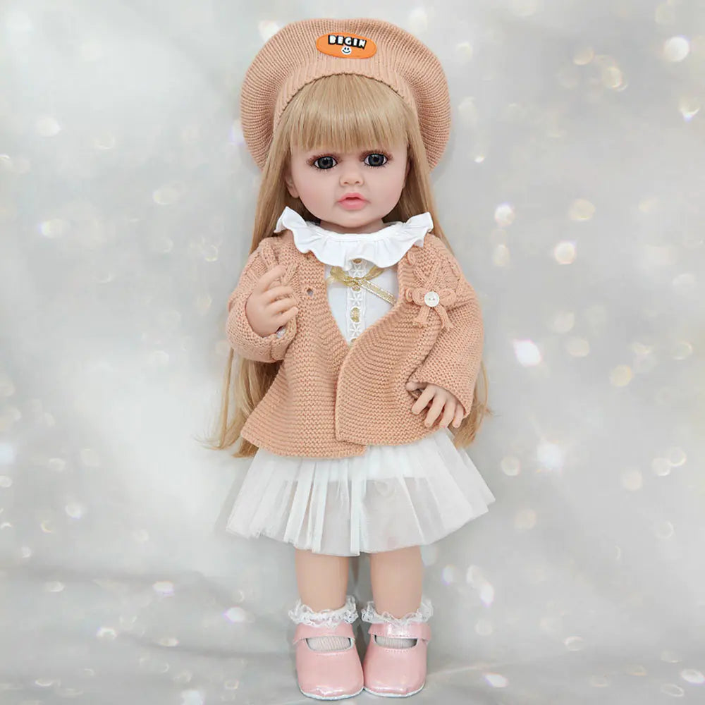 55cm Reborn Doll with Sweater Outfit for Girls