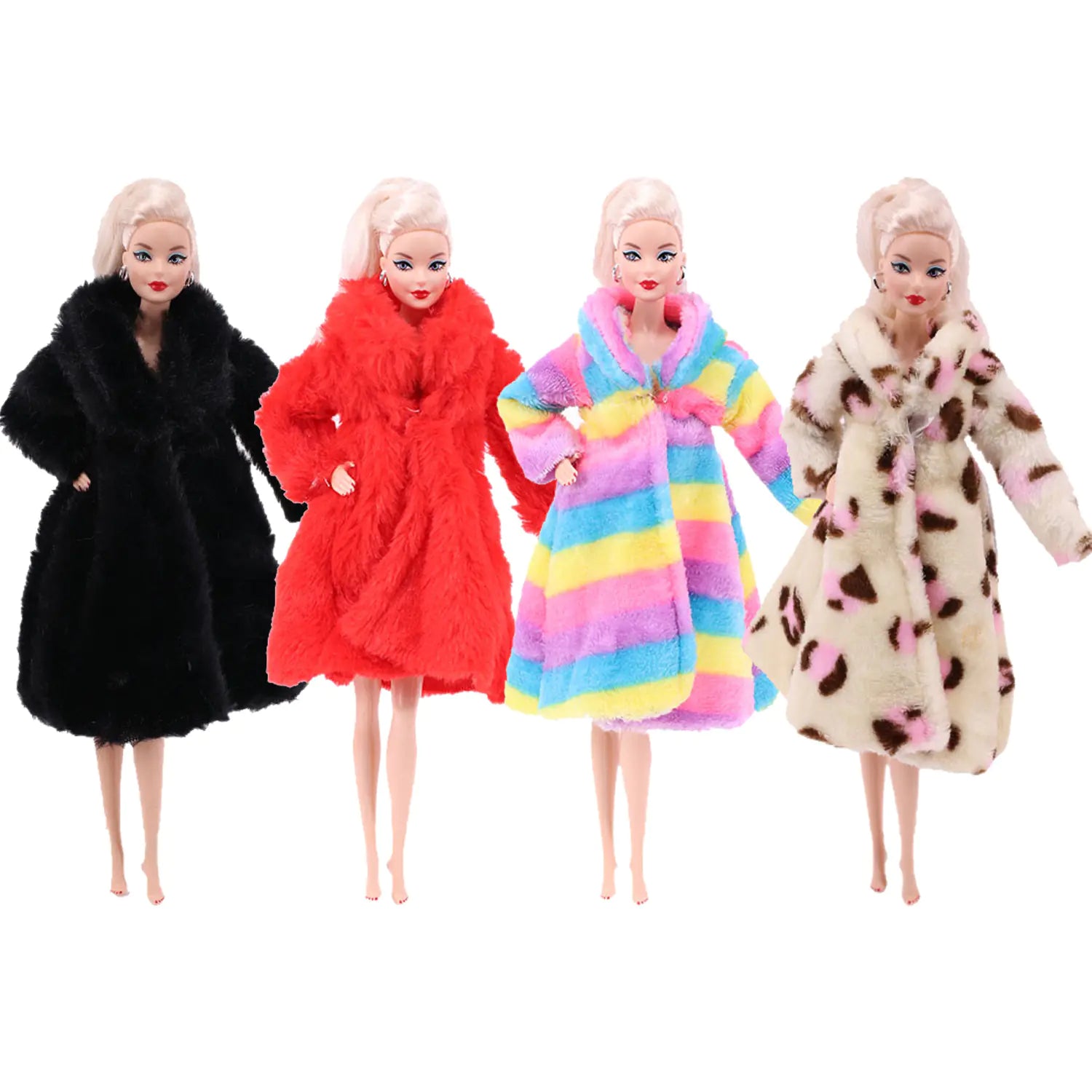 Plush Coat Accessories for 26-30cm Barbie Dolls