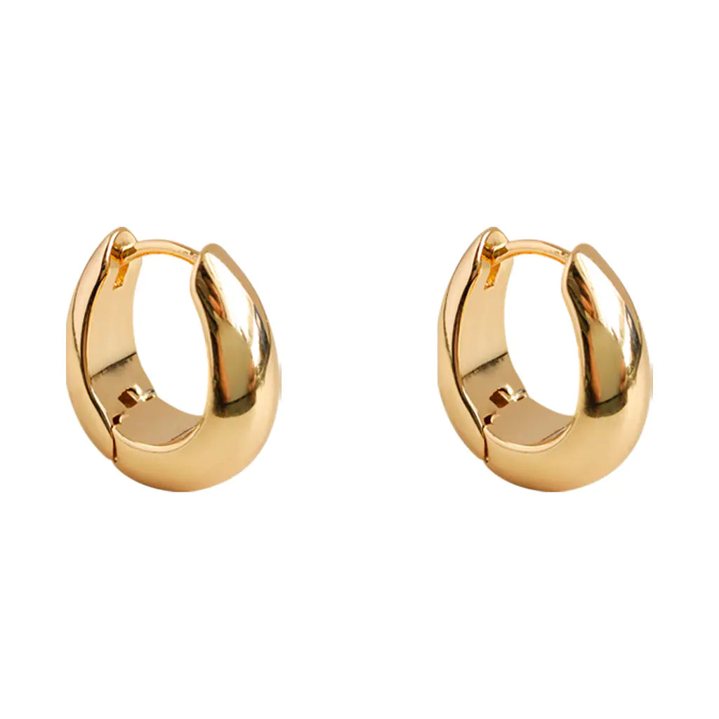 "Upgraded 18K Gold-Plated French Style Earrings"