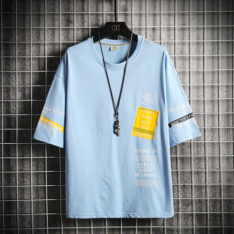 Men's Casual Loose Fit T-Shirt - Summer Style