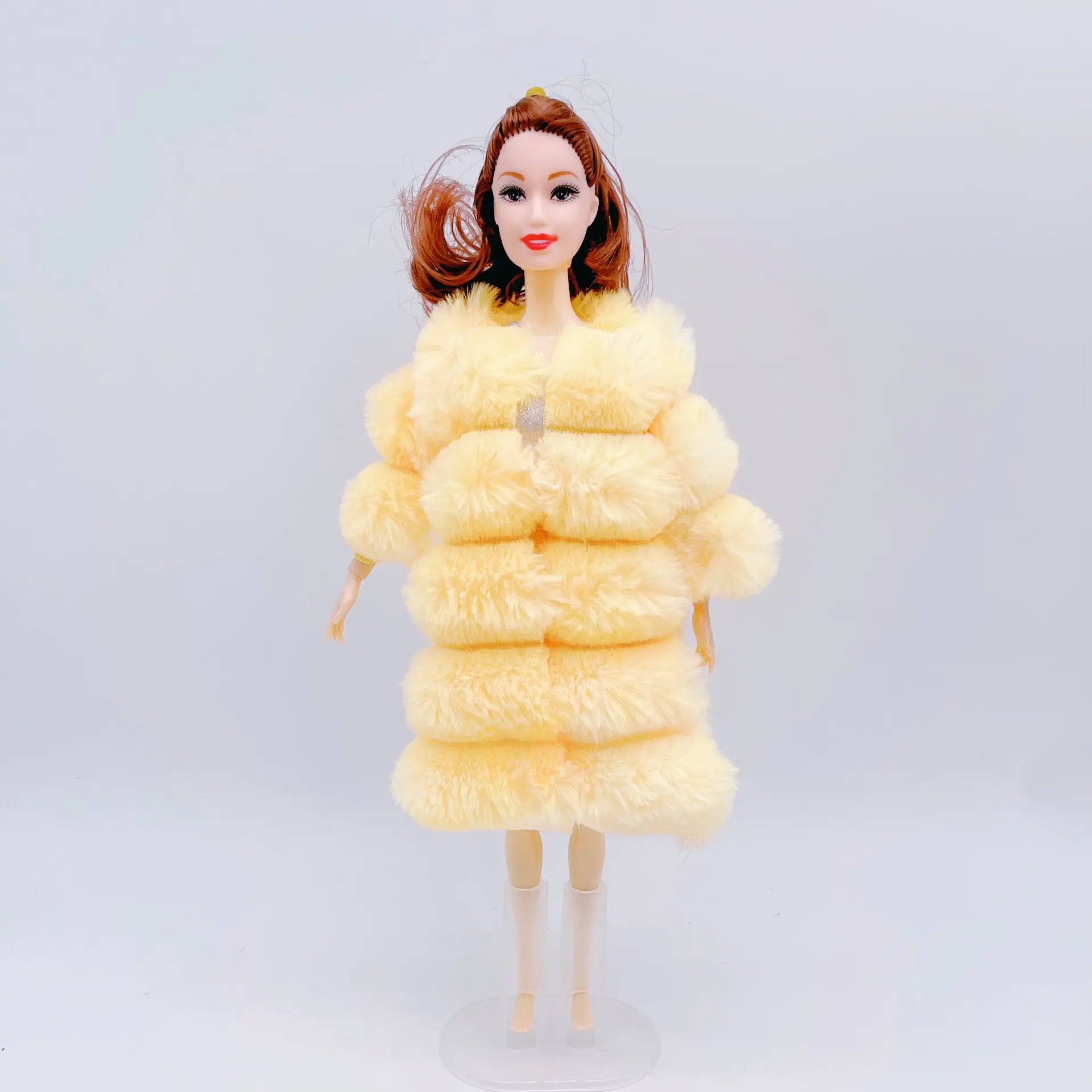 11 Inch Barbie Doll Clothes with Plush Short Coat Set