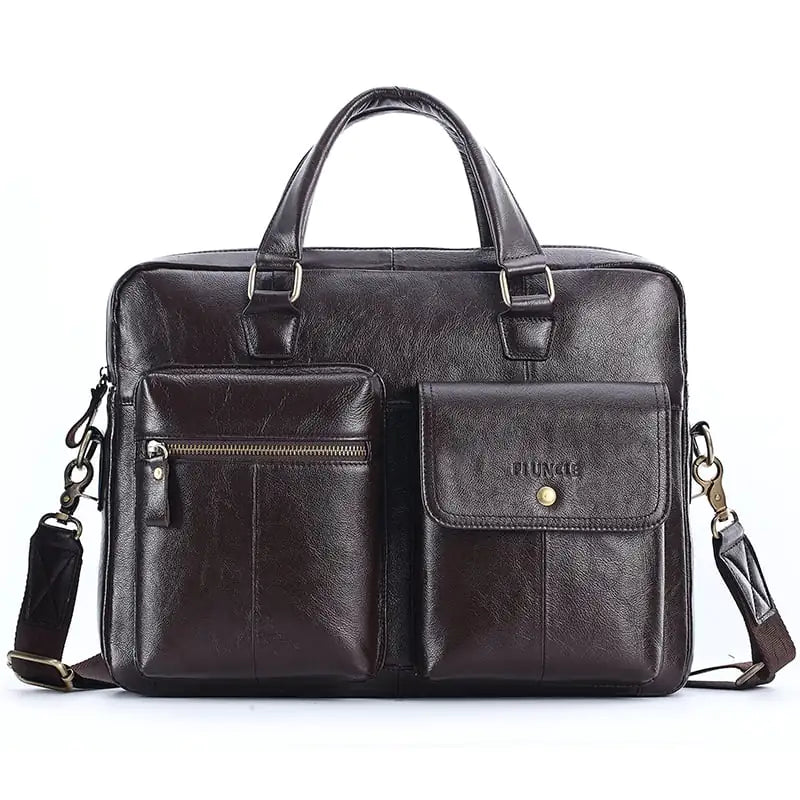 Men's Genuine Leather Top Layer Cowhide Briefcase