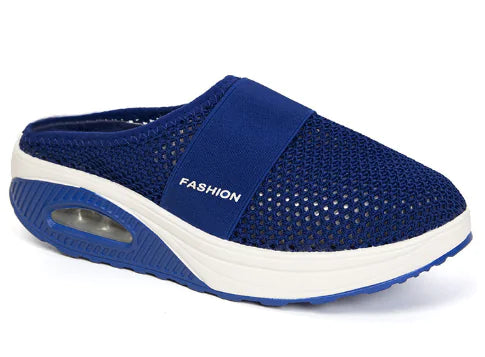 Plus Size Wedge Heel Baotou Mesh Casual Slippers