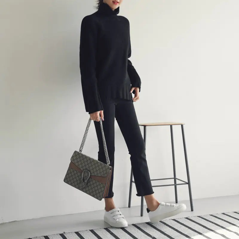 White Denim Women's High Waist Loose Fit Straight Leg