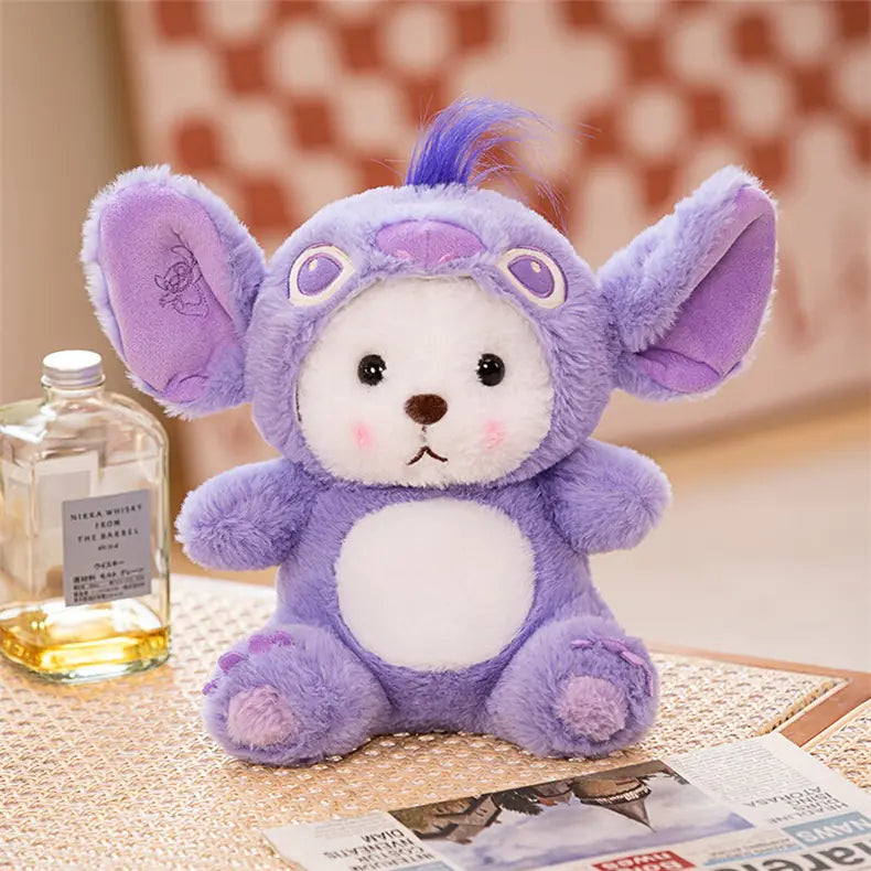 Blue Transforming Bear Plush Toy - Strawberry Bear