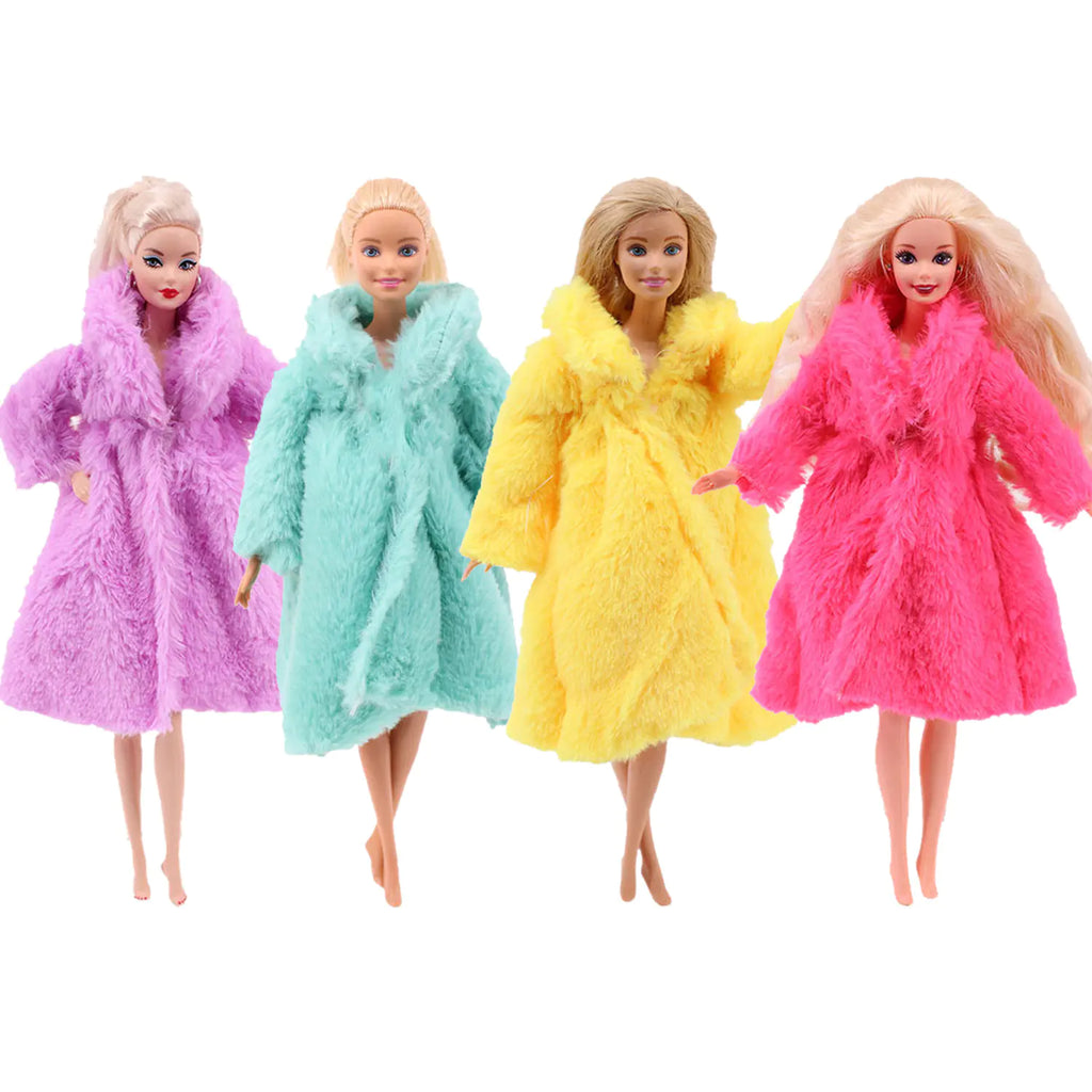 New Barbie Plush Coat for 26-30cm Dolls