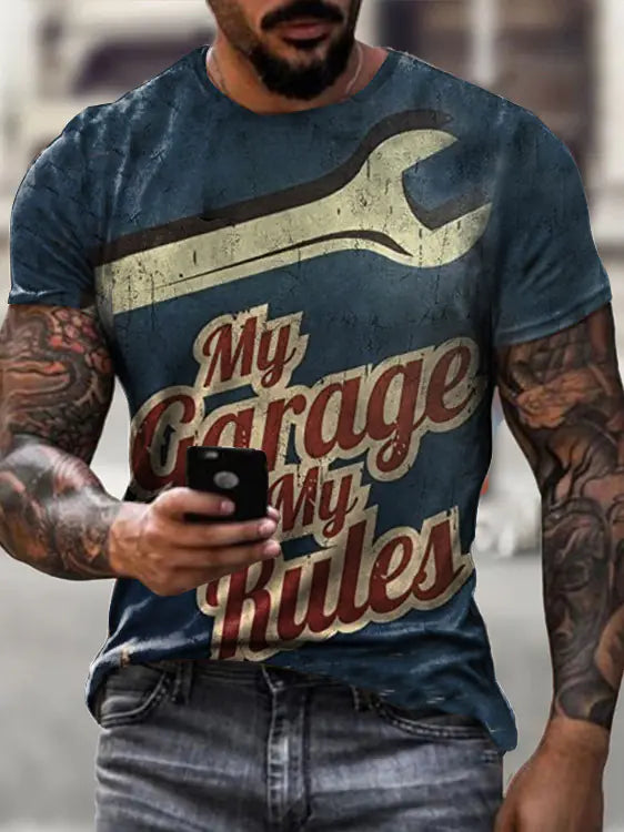 Men's Short Sleeve T-Shirt 3D Digital Print GULF