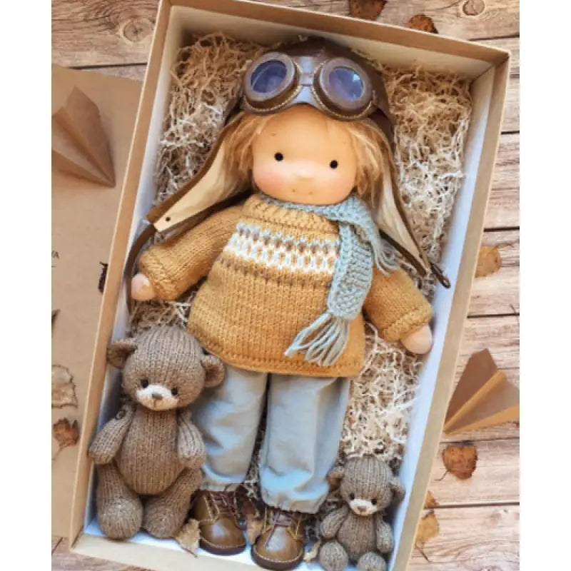 Handmade Mini Dress-Up Doll DIY Gift Box Set