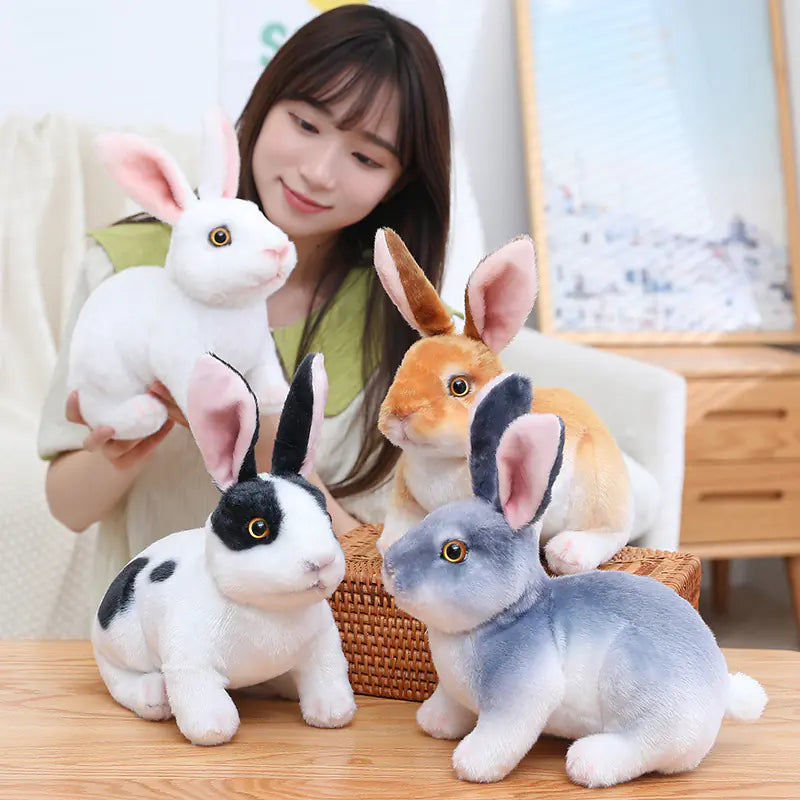 Realistic Kawaii Long-Eared Rabbit Plush Toy