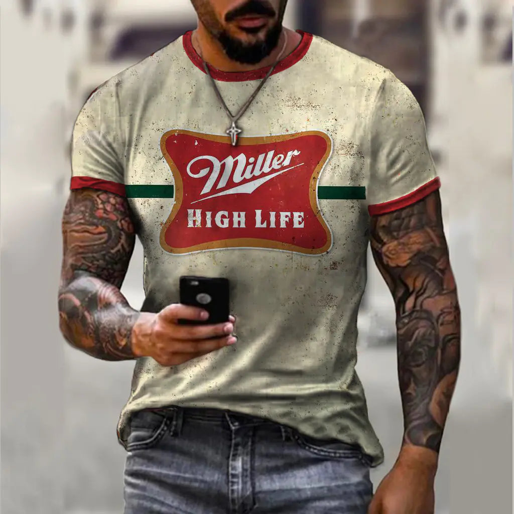 Men's Short Sleeve T-Shirt 3D Digital Print GULF