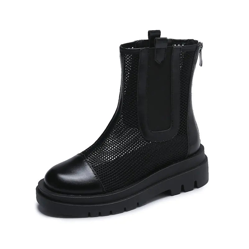 Women's Summer Martin Round Toe Short Boots