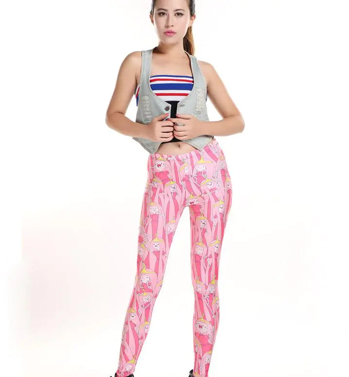 Fashion Printed Leggings for Women - Colorful Pencil Pants