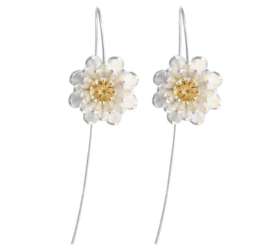 Long Floral Earrings, Bellflower Earrings